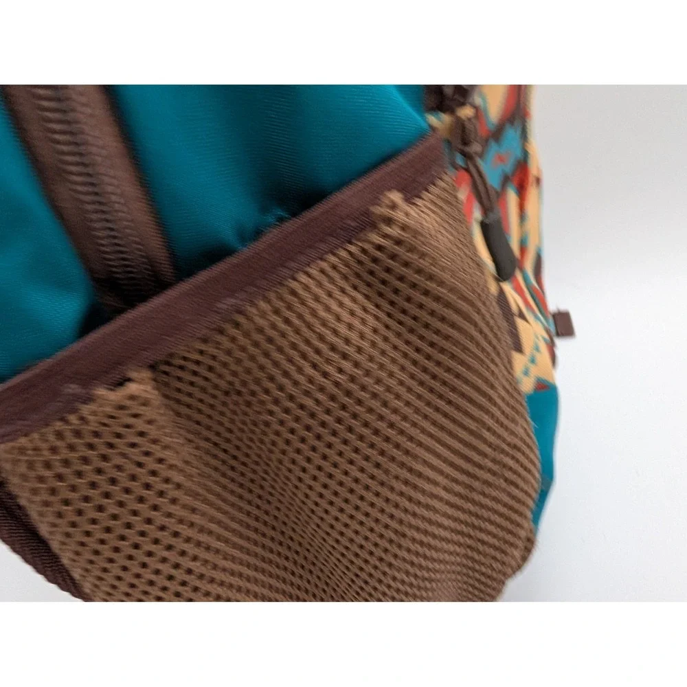 Hooey Mercantile Co Southwestern Print Backpack Teal Brown Aztec Geometric Bag